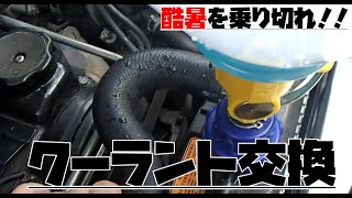 クーラント交換。サーモスタットを外さぬ簡易交換。コツさえ掴めばエア抜きも難しくない！！パジェロミニ H58A クーラントチャージャーってやっぱり便利。 [upl. by Naltiac]