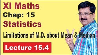 NCERT XI Maths Chap154 Limitations of Mean deviation  Statistics [upl. by Jala540]