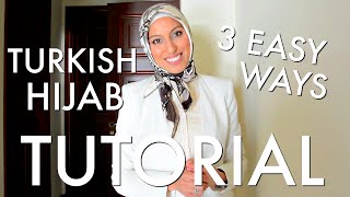 Beautiful Turkish Hijab Style 3 Ways Tutorial  Haute Hijab [upl. by Ehlke362]