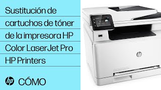 Sustitución de cartuchos de tóner de la impresora HP Color LaserJet Pro  HP Printers  HP Support [upl. by Nebuer]