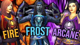 FROST vs FIRE vs ARCANE  Triple Mage Solo Shuffle [upl. by Naitsirc]