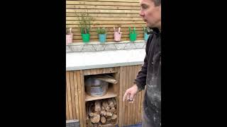 DIY outdoor tiled kitchen worktop grouting clean up [upl. by Marylou]