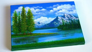 Acrylic Landscape Painting  Easy for Beginners [upl. by Eelibuj]