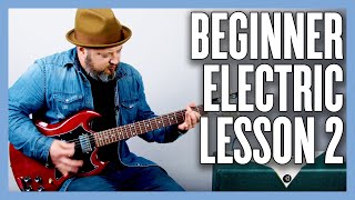 Beginner Electric Guitar Lesson 1 FINGER POWER CHORDS [upl. by Akaya]