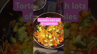 tortellini recipe with creamy sauce broccoli tomatoes red onion carrots [upl. by Linus737]