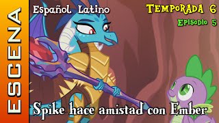 MLP FiM  Escena Temporada 6 Ep 5  Spike hace amistad con la Princesa Ember Español Latino [upl. by Kramlich]