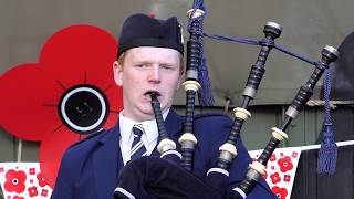 George Heriots School Pipe Band  Poppy Day 2018  Edinburgh [upl. by Bishop]