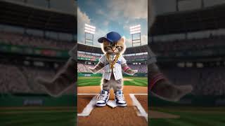 HIPHOP baseball cat petdance cat dancingpet catlover dancingcat cute catdancer [upl. by Alel]