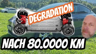 Teslabatterie Degradation nach 80000 Kilometer [upl. by Artcele448]