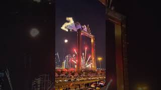 Dubai FireWork 2024Dubais Frame Happy New Yearratnabista [upl. by Hazem]