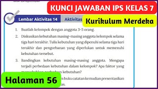 Kunci Jawaban IPS Kelas 7 Halaman 56 Kurikulum Merdeka Lembar Aktivitas 14 Aktivitas Kelompok [upl. by Tannie]