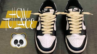 HOW TO LACE  HOW TO STYLE NIKE DUNK LOW PANDA [upl. by Carlita]