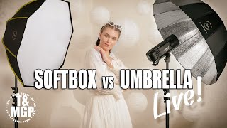 Umbrella vs Softbox  LIVE with Gavin Hoey [upl. by Weissman]