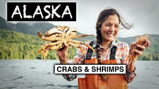 Dungeness Crabs and Spot Prawns  Alaska Adventure  Crabs and Shrimp  Ama Ebi  Kimi Werner Recipe [upl. by Cul835]