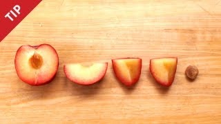 How to Pit a Plum in Under 10 Seconds  CHOW Tip [upl. by Werbel]