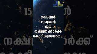 astrobliss malayalamastrology jyothisham നവംബർ 15 മുതൽ ഈ നക്ഷത്രക്കാർക്ക് കോടീശ്വരയോഗം [upl. by Barraza]