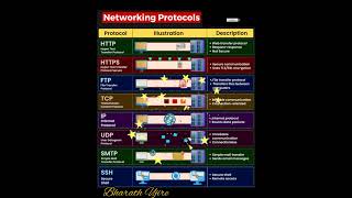 🙂🙂7 Critical Networking Protocols🌟 Networking Basics 🌟Network Security  no copyrights Shorts🔊🔊 [upl. by Eniawd]