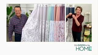 Hookless French Damask Shower Curtain with Builtin Liner on QVC [upl. by Lelia]