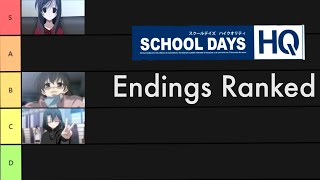 School Days HQ Endings Tier List Ranking 400 Subscribers Special [upl. by Leicam377]