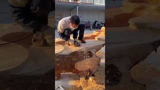 make natural wood table woodworking woodwooding diy carpentry [upl. by Enois]