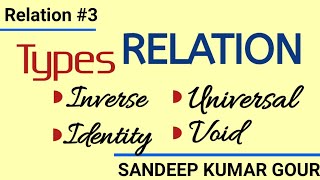 Types of relation  Discrete mathematics in hindi [upl. by Berglund]