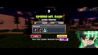 How to SOLO Spider Mountain Raid with only 3 Unit Insane  Anime World Tower Defense [upl. by Midan]