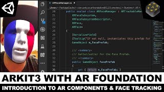 ARKit 3 with Unity3d AR Foundation and Face Tracking to Generate A Realtime Face Mesh [upl. by Irene693]