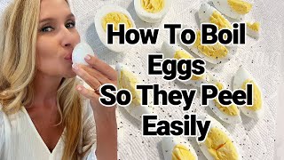 How To Perfectly Boil Eggs So They Peel Easily  Carnivore Diet [upl. by Nnaeerb]