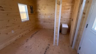 This bunkie has a bathroom with incinerating toilet kitchen space and room for a big bed [upl. by Ainelec682]