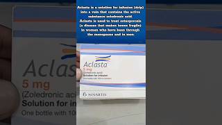 Aclasta infusion  Zoledronic acid  injection medicine novartis [upl. by Latif]