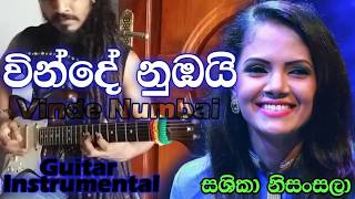 වින්දේ නුඹයි  ගිටාරයෙන් Guitar Instrumental [upl. by Airdnaz989]