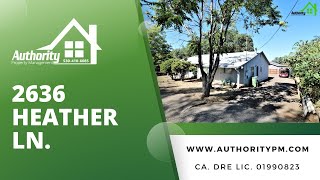 2636 Heather Ln Offered By Authority Property Management Redding CA [upl. by Odell250]