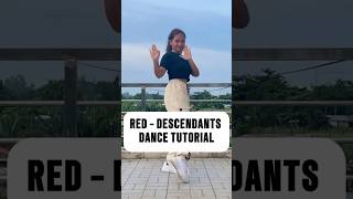 RED DESCENDANTS DANCE TUTORIAL Beginner Friendly Slowed Mirrored dance red descendants4 shorts [upl. by Ayrotal]