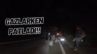 GECE ORMANDA KAZA   GAZLARKEN SİSE YAKALANDIK  450SR MOTOVLOG [upl. by Wolfie87]