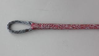 Eye splice in double braided Dyneema rope without using the cover [upl. by Haerdna491]