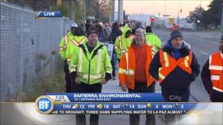 Part 2  Peel region garbage collection strike by Liuna Local 183  November 2016 [upl. by Nessa836]