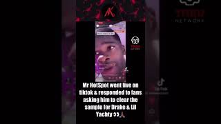 Mr Hotspot RESPONDS TO THE Drake amp Yachty SONG WITH HIS SAMPLE Trending Viral [upl. by Wellesley]