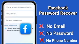 How To Recover Facebook Password Without Email And Phone Number 2024 [upl. by Mauricio199]