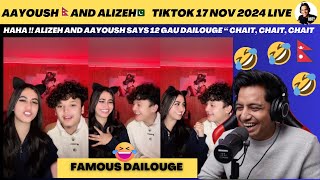 Woww  🤭ALIZEH AND AAYOUSH SAYS quotPUSHPA AND 12 GAU DIALOGUE😄🤣 17 NOV Reaction Video [upl. by Notxap]