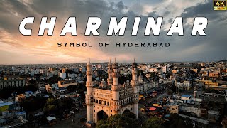 Charminar the symbol of hyderabad  Charminar Aerial view  Must visit place in hyderabad [upl. by Eustasius]