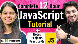 JavaScript Tutorial 2024 for Beginners to Pro with Notes Projects amp Practice Questions [upl. by Engen21]