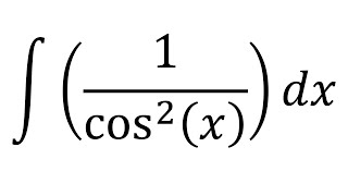 Integral of 1cos2x [upl. by Alrahc]