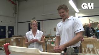 Shane Watson Visits the GM Cricket Bat Factory [upl. by Nayar37]