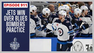 Winnipeg Jets win over St Louis Blues Blue Bombers practice [upl. by Lussi427]