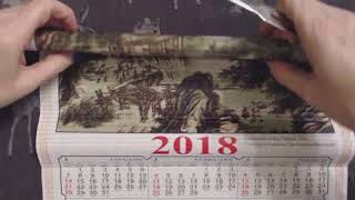 ASMR Whisper  Taiwan Scroll Calendar Show amp Tell w Pointer [upl. by Ehctav]