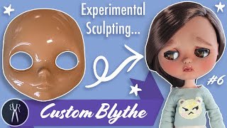 Custom BLYTHE Doll 6 Sculpting experiment Customised Sad Faceplate  How To  Milliput  Tutorial [upl. by Grantham901]