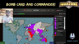 WARZONE 🔥 Gameplay Risk 🚀 1vs 1 Small Earth with Bomb Card and Commander  Gaming League ITA [upl. by Allegra]