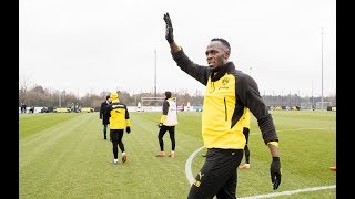 Recap Usain Bolt visits Borussia Dortmund  BVBolt [upl. by Yroj]