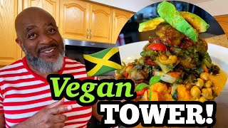 How to make Deddys Vegan Veggie Tower [upl. by Soirtemed740]