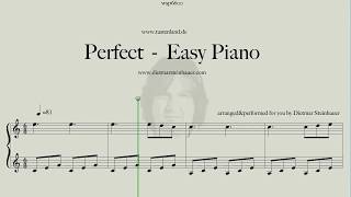 Perfect  Easy Piano [upl. by Cully]